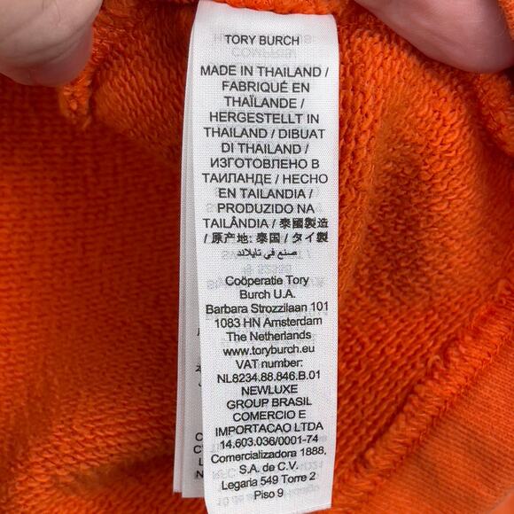 Tory Sport French Terry Chevron Hoodie Sweatshirt Orange Size Small Active - Picture 7 of 13
